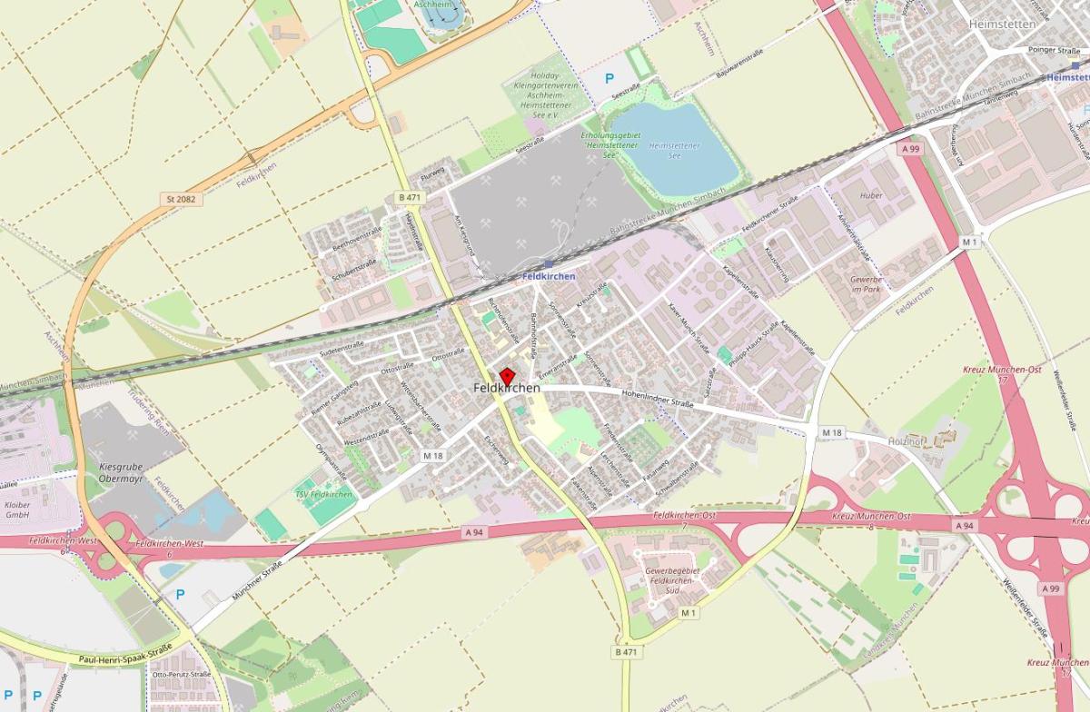 Kartendarstellung von Feldkirchen